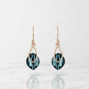 Ladies Blue Crystal Earrings